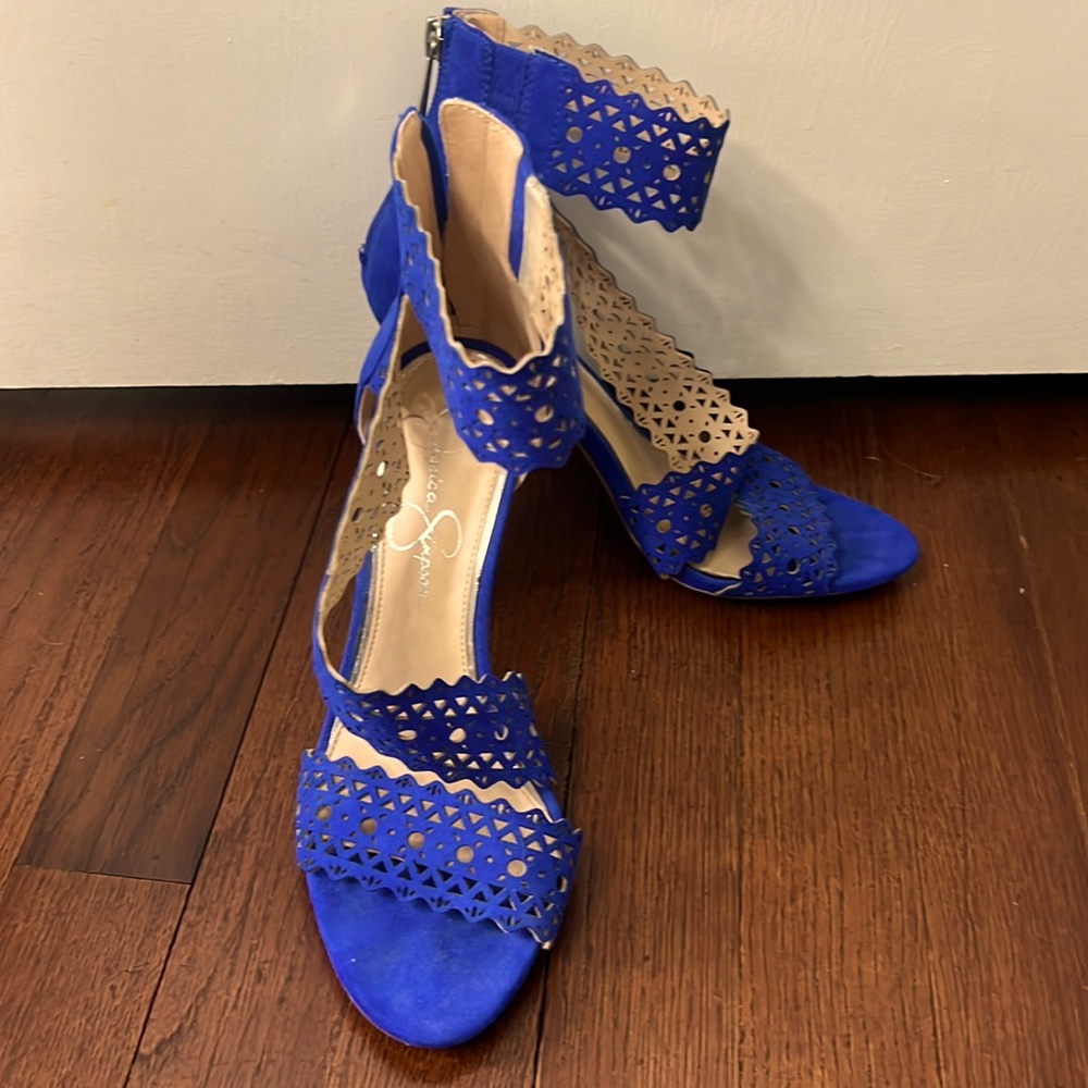 Jessica Simpson royal blue heels